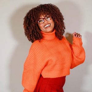 ASOS cropped turtleneck sweater